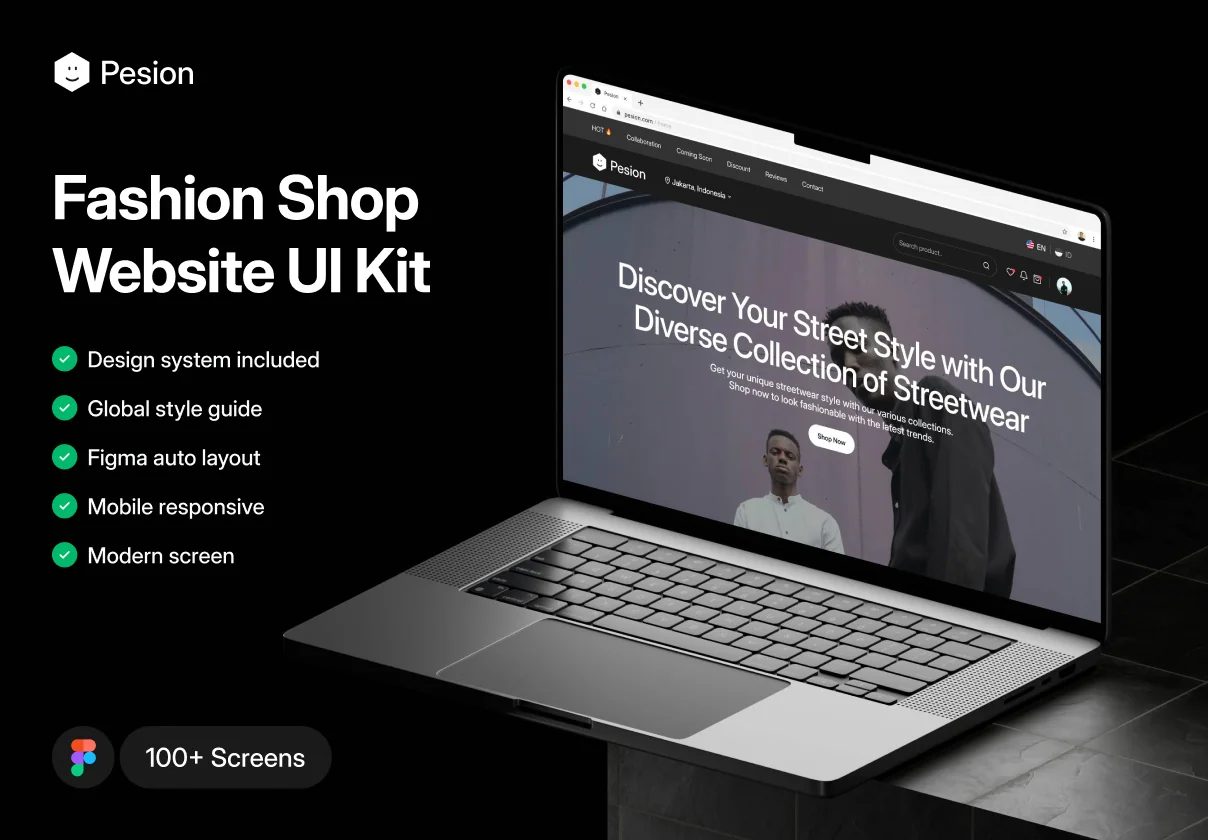 Pesion – Fashion Shop Website UI Kit