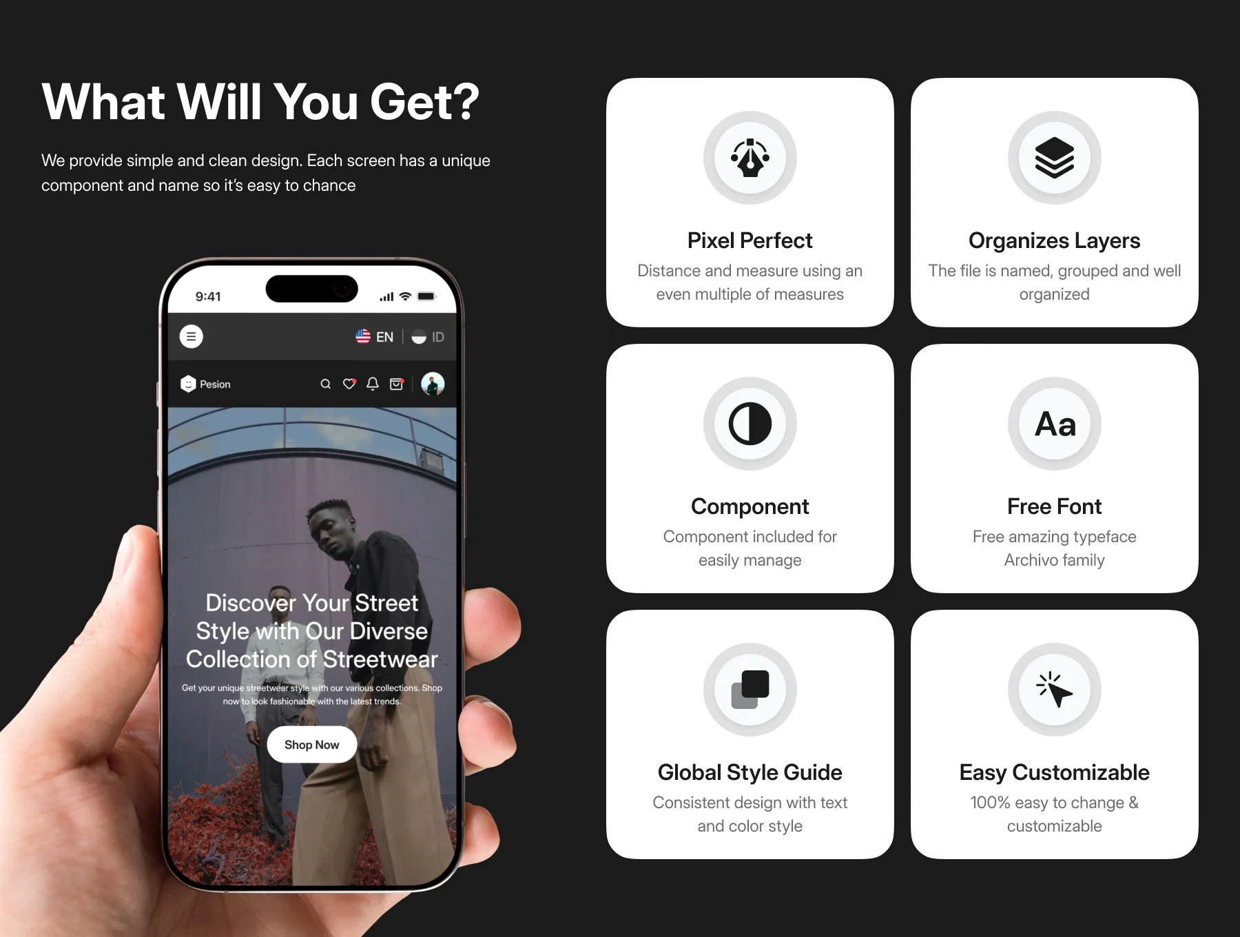 Pesion – Fashion Shop Website UI Kit 2