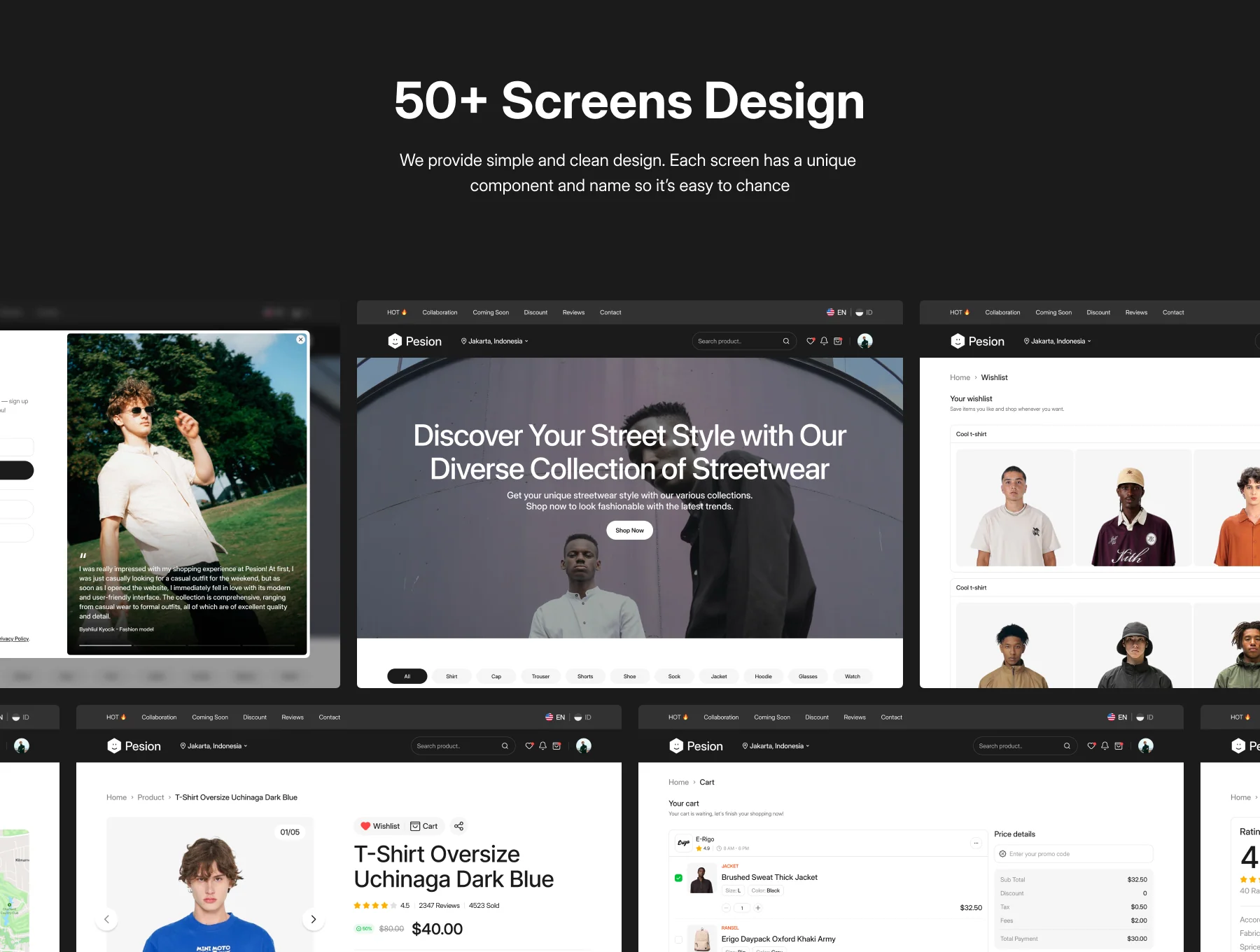 Pesion – Fashion Shop Website UI Kit 5