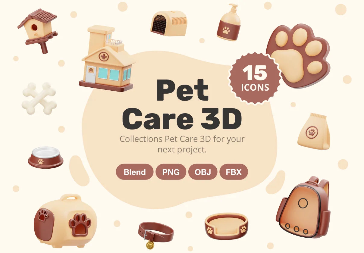 Pet Care 3D Icon