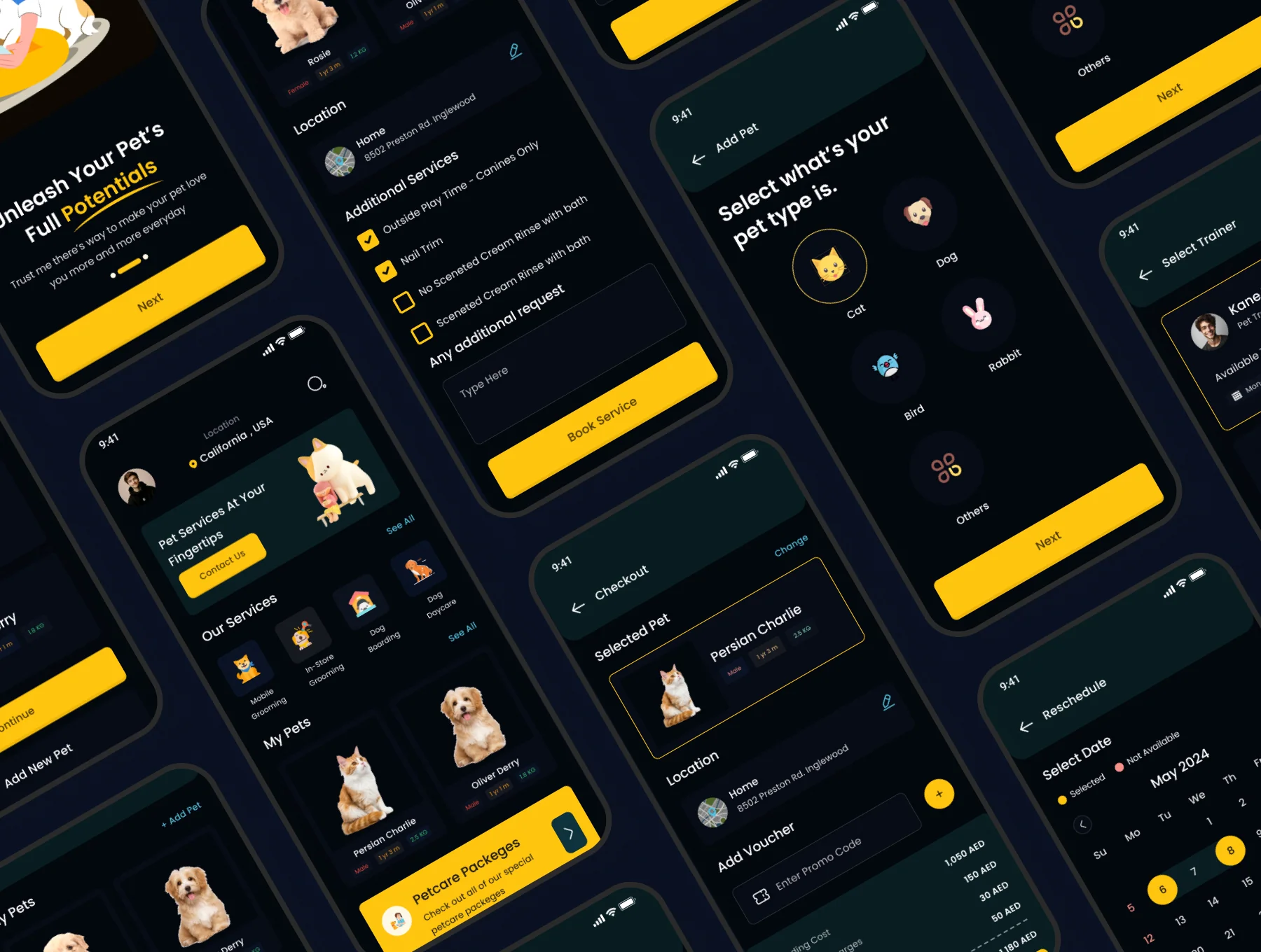 Pet Care Mobile App UI Kit 3