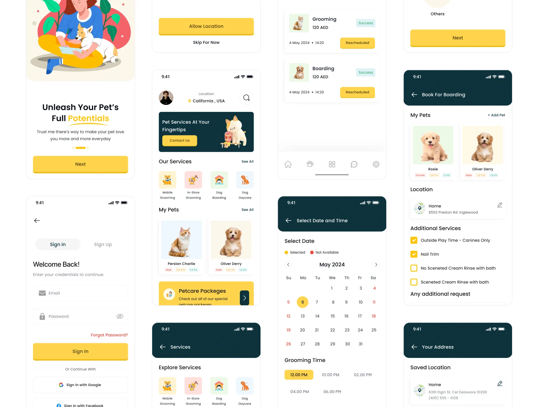 Pet Care Mobile App UI Kit 6