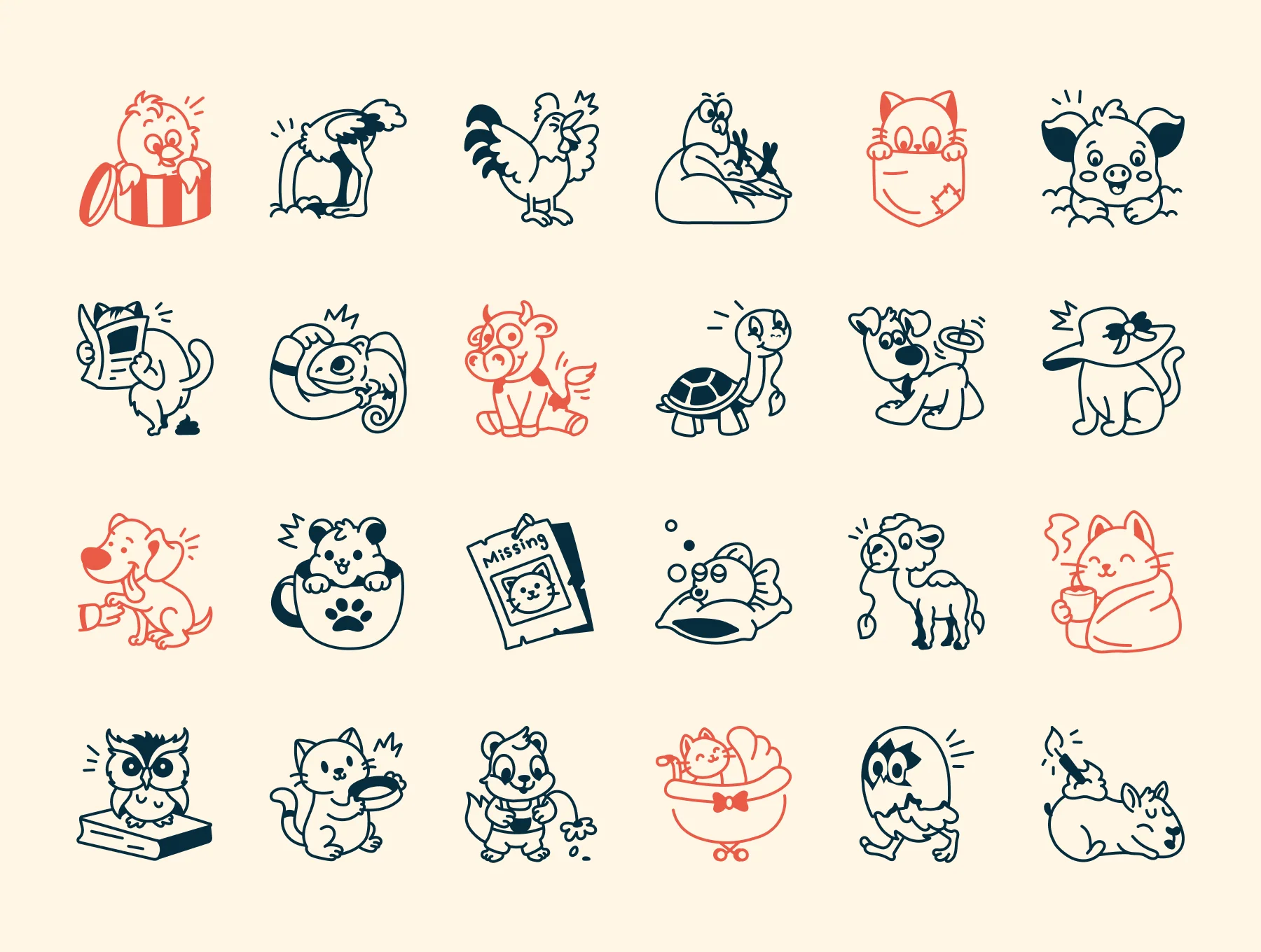Pet Doodle Icons 6