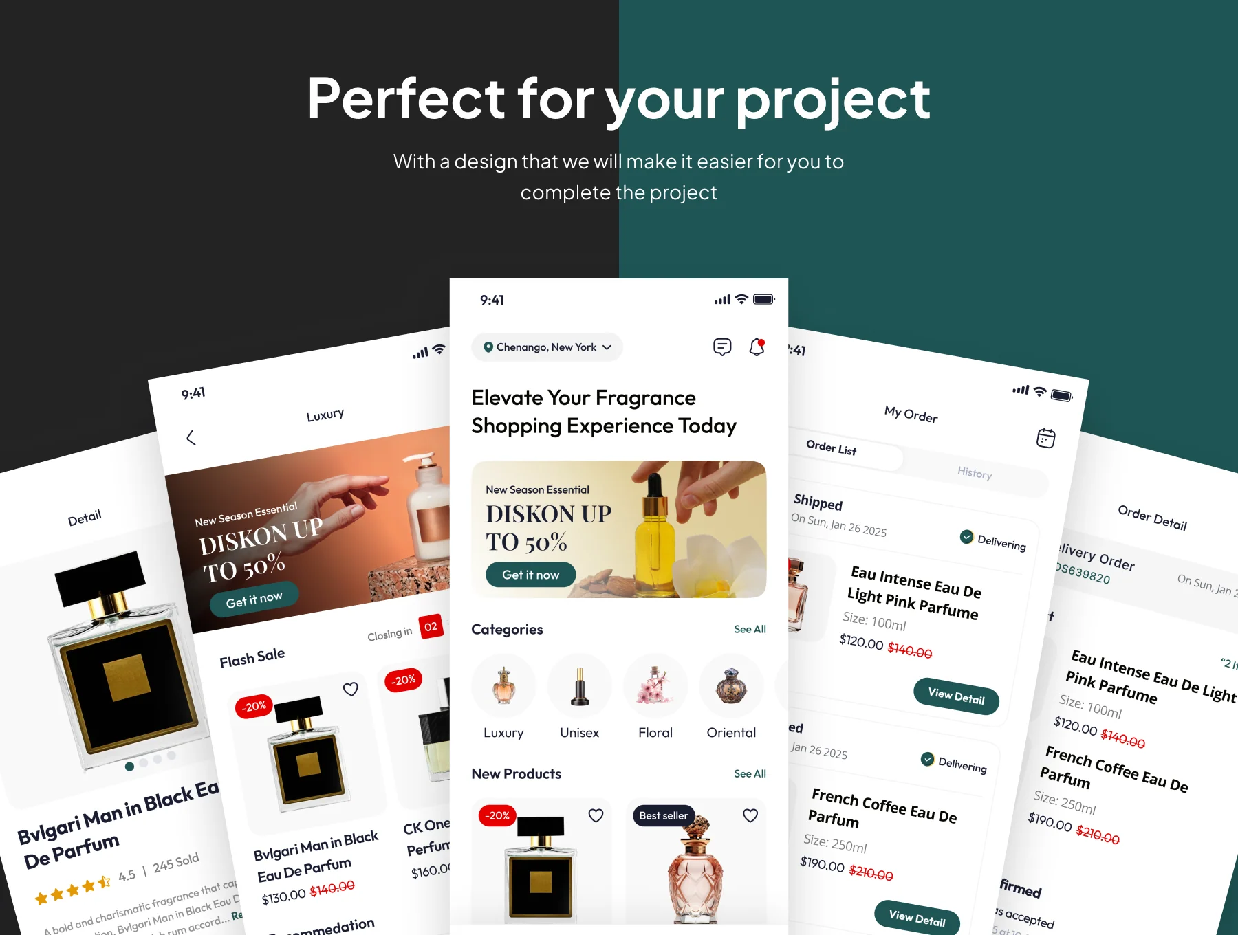 Petalia -  Perfume Shop Ecommerce App Ui Kits 4