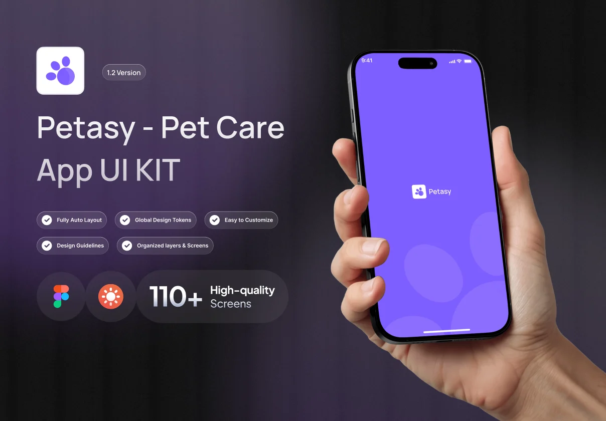 Petasy - Pet Care & Vet Appointment Mobile UI Kit 1.2
