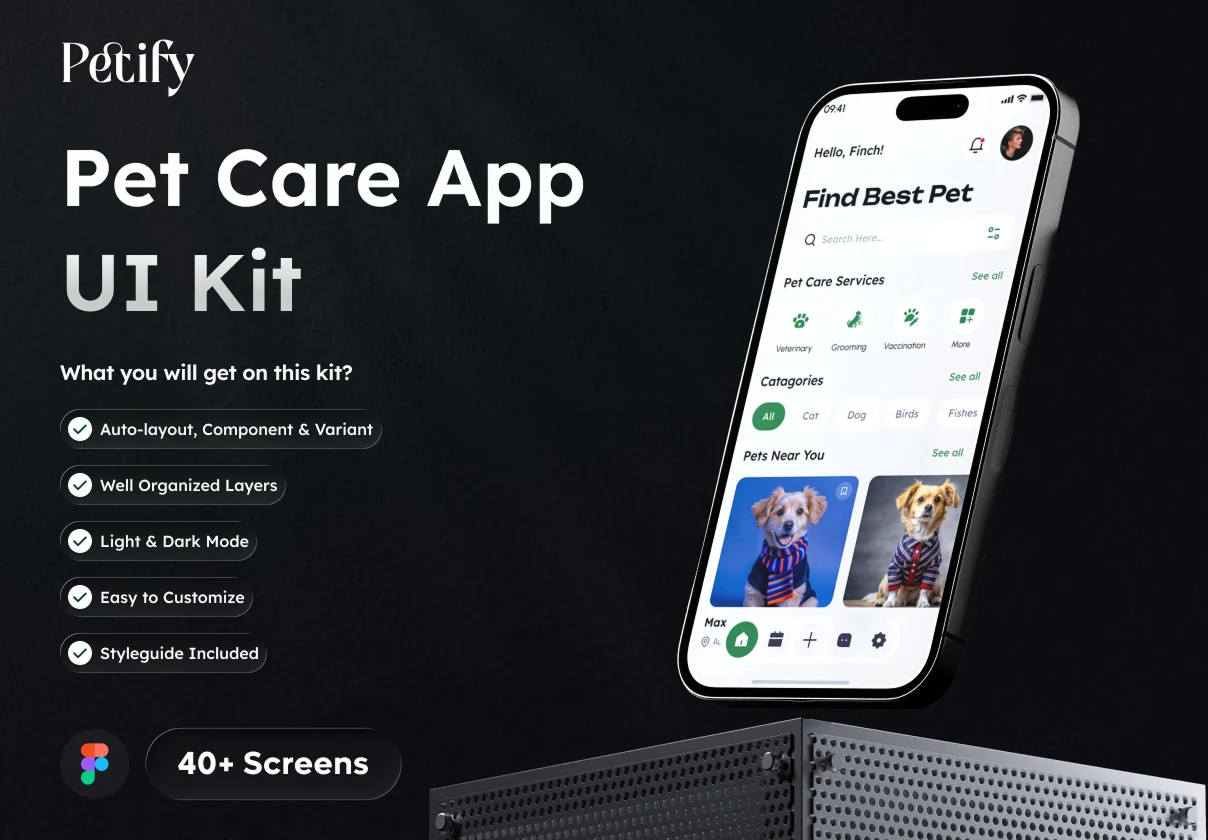 Petify - Pet Care App UI Kit