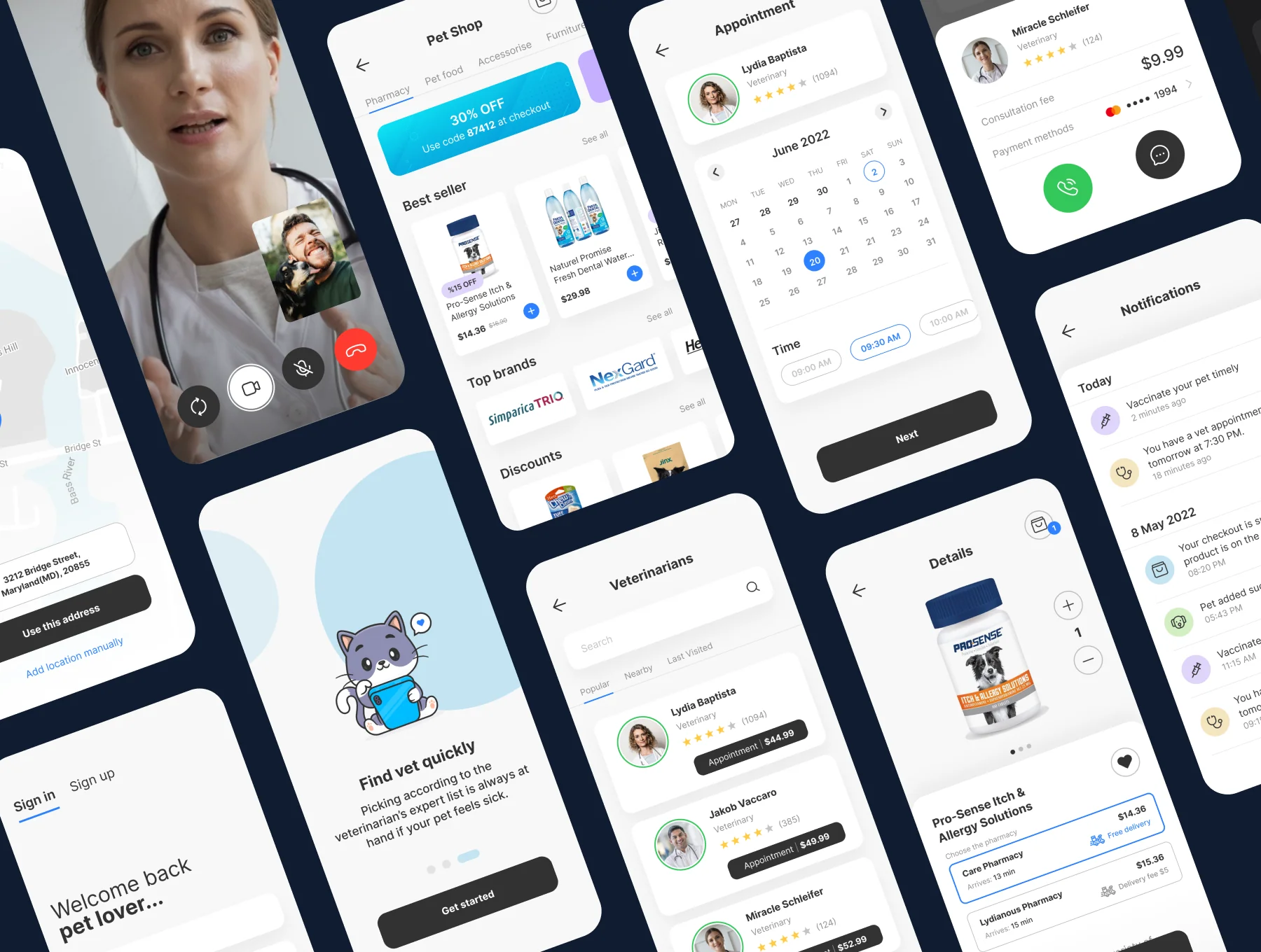 Petito Pet Care App UI Design Kit 4
