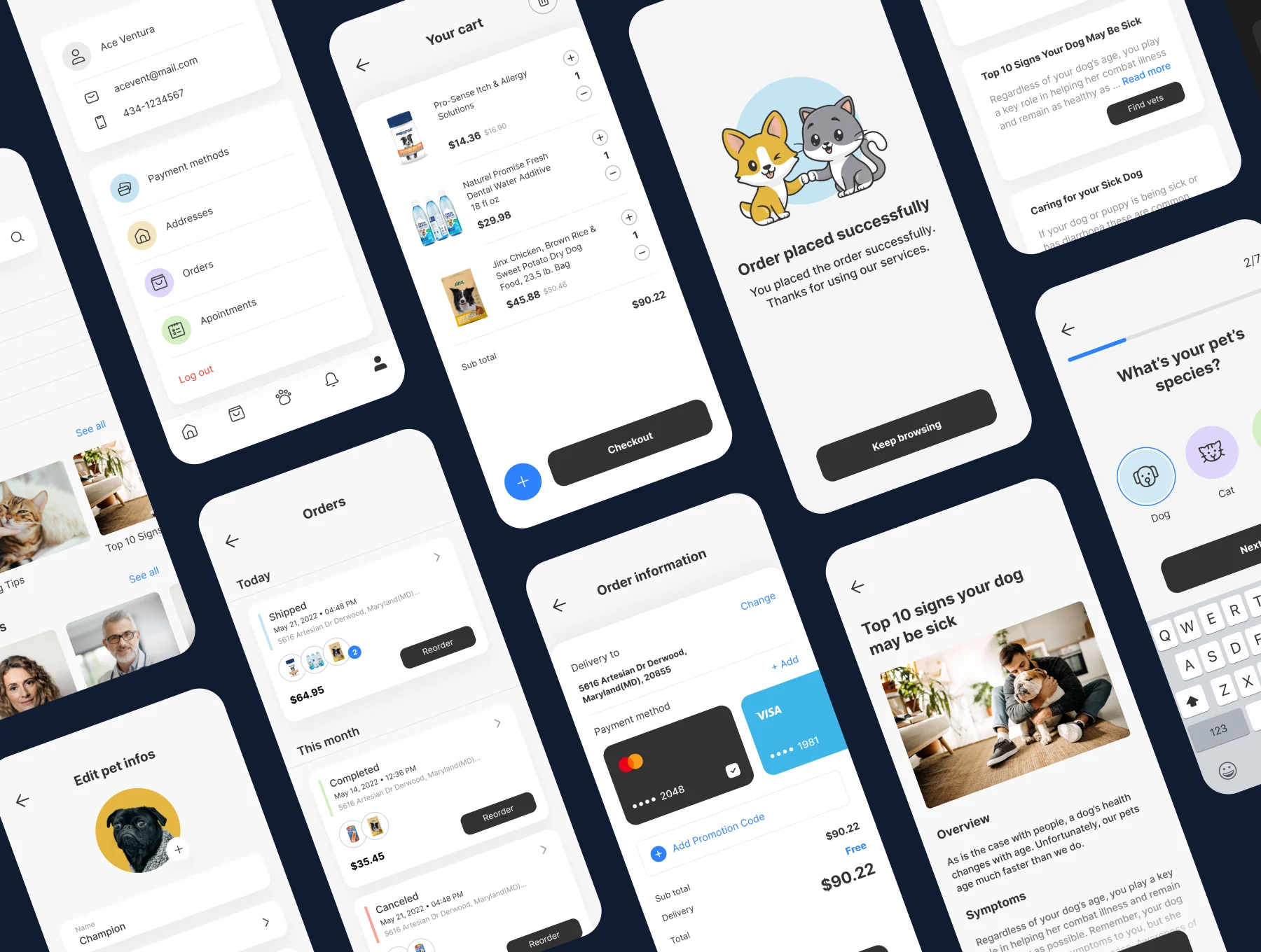 Petito Pet Care App UI Design Kit 5
