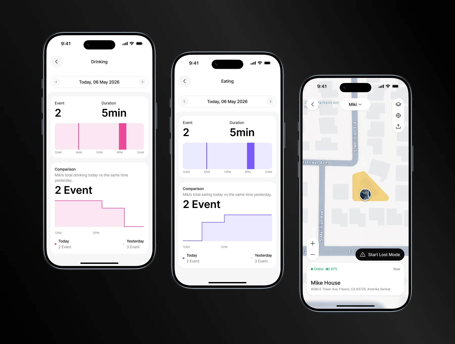 Pets Collar Tracking Mobile App UI Kit 5