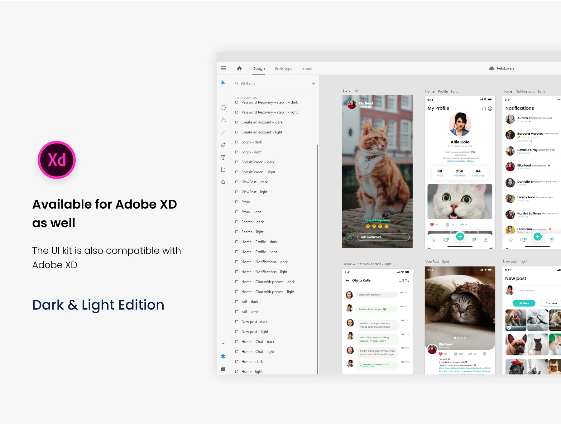 PetsLovers - Social Media app UI Kit 3
