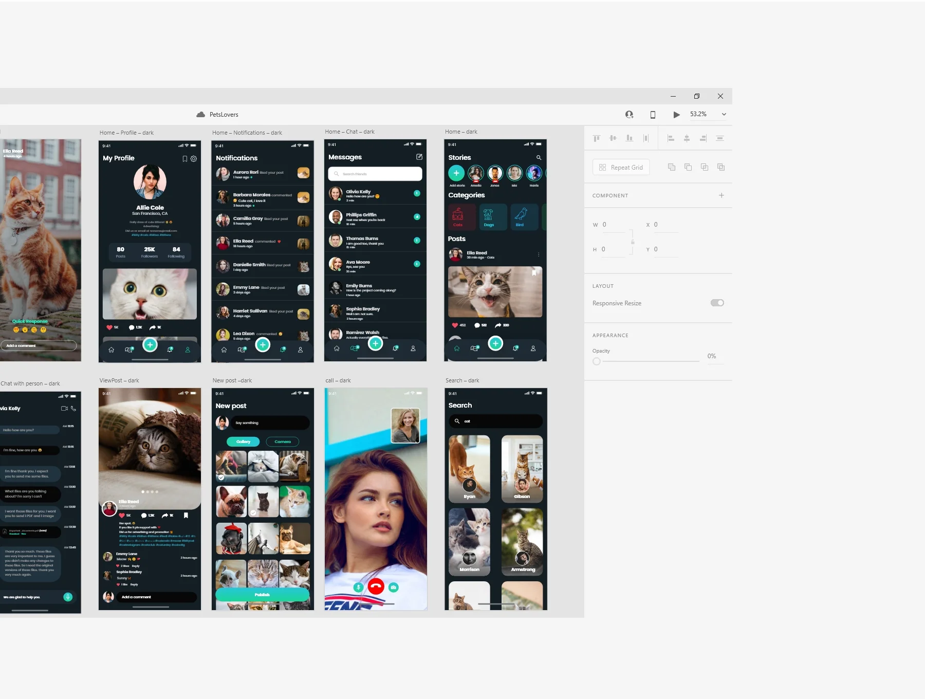 PetsLovers - Social Media app UI Kit 4