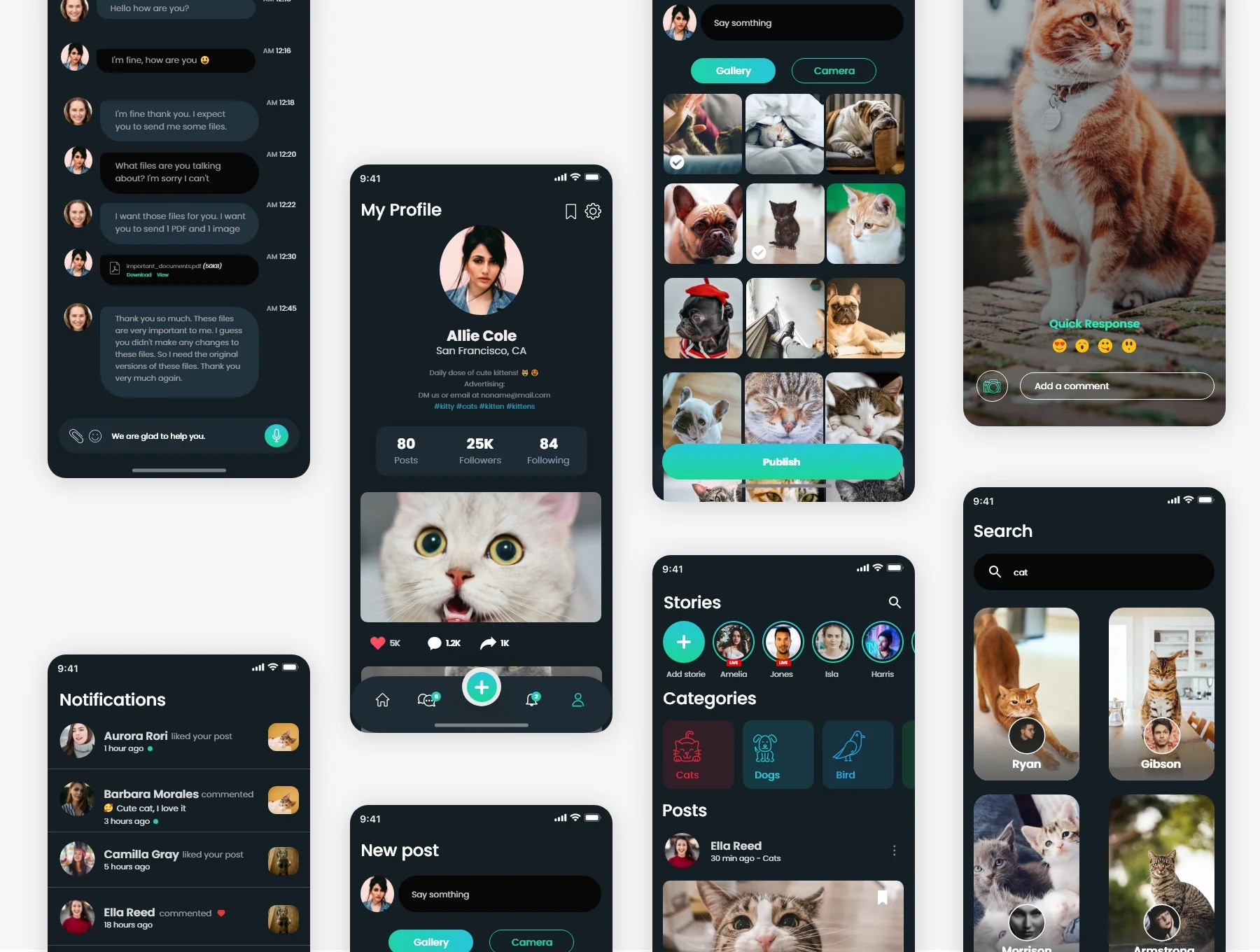 PetsLovers - Social Media app UI Kit 6