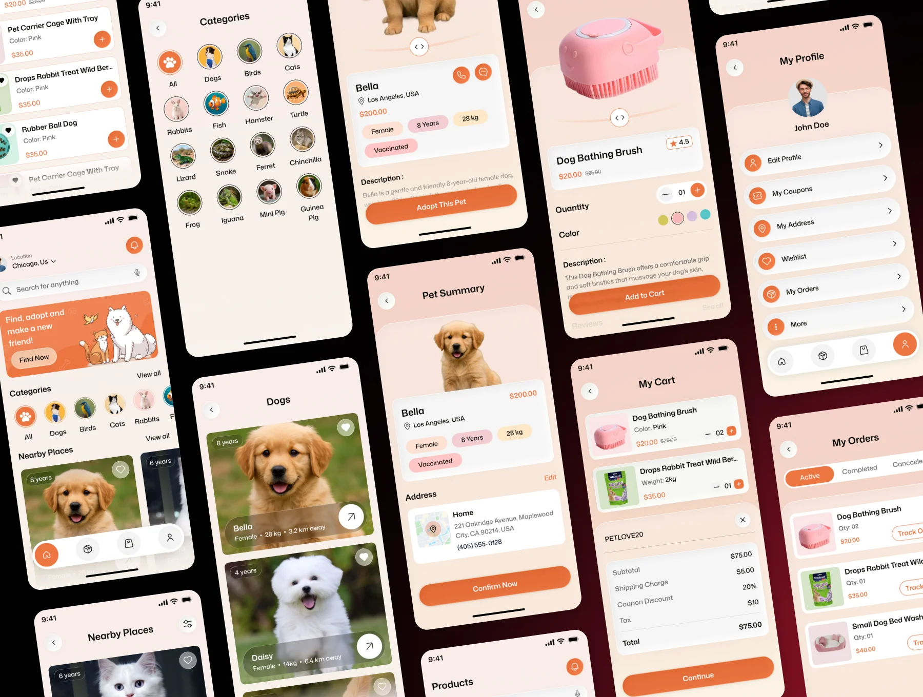 Petzy - PetCare Mobile App UI Kit 4