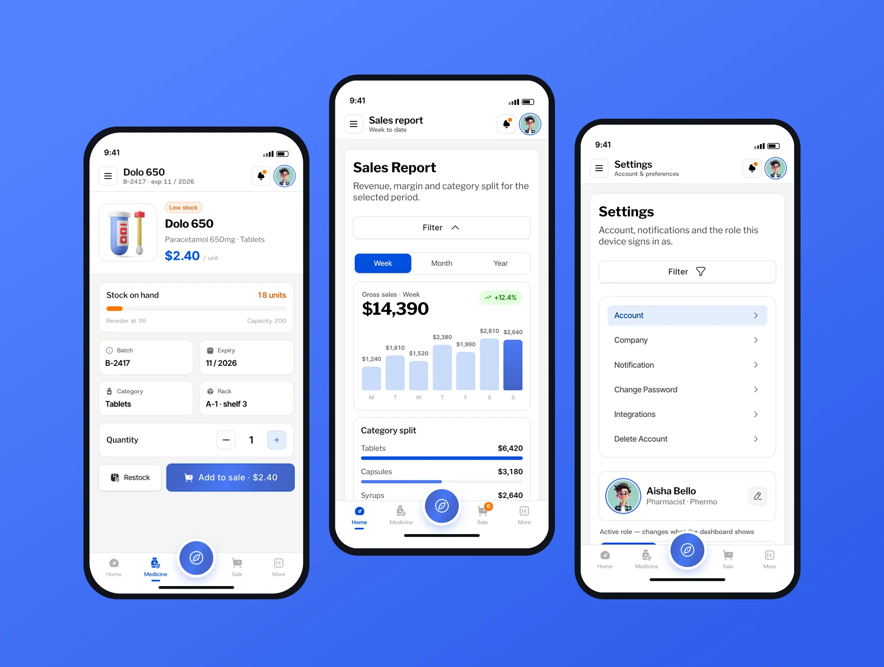 Pharmacy Management Mobile App UI Kit 4