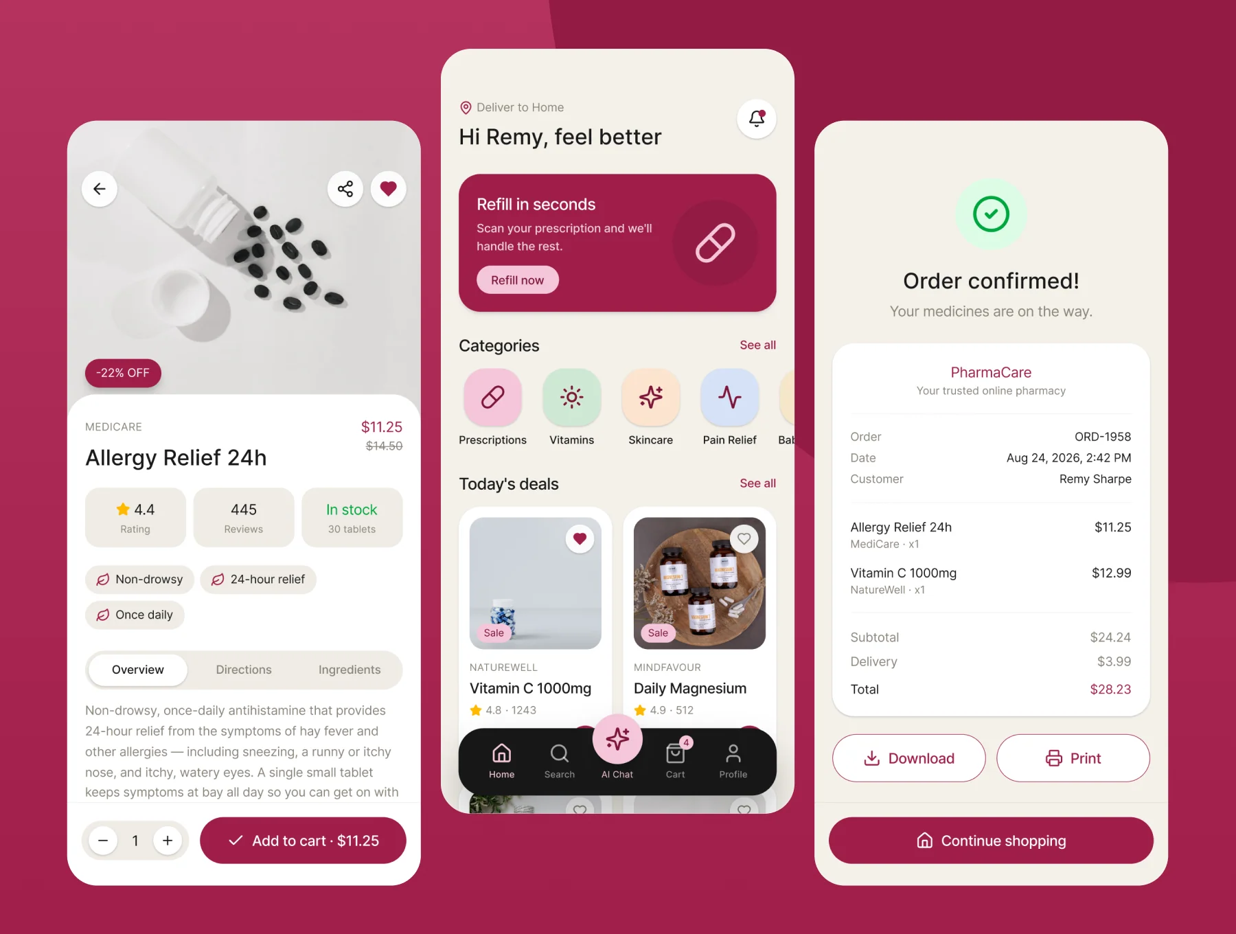 Pharmacy mobile app design 3