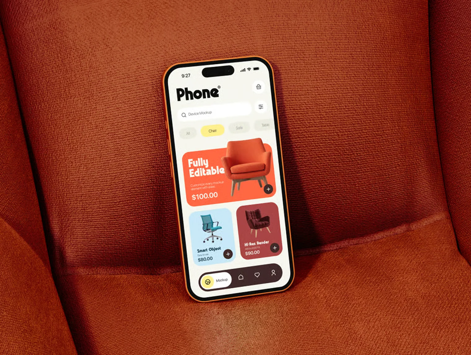 Phone Mockup — Realistic PSD Scene for Mobile 2