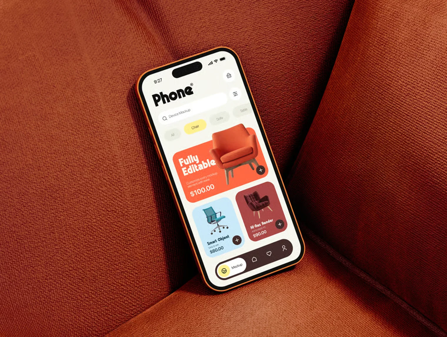 Phone Mockup — Realistic PSD Scene for Mobile 4