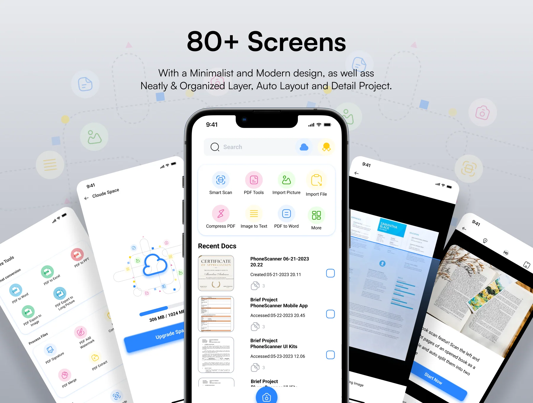 PhoneScanner - Mobile Scanner APP UI Kit for IOS & Android 4