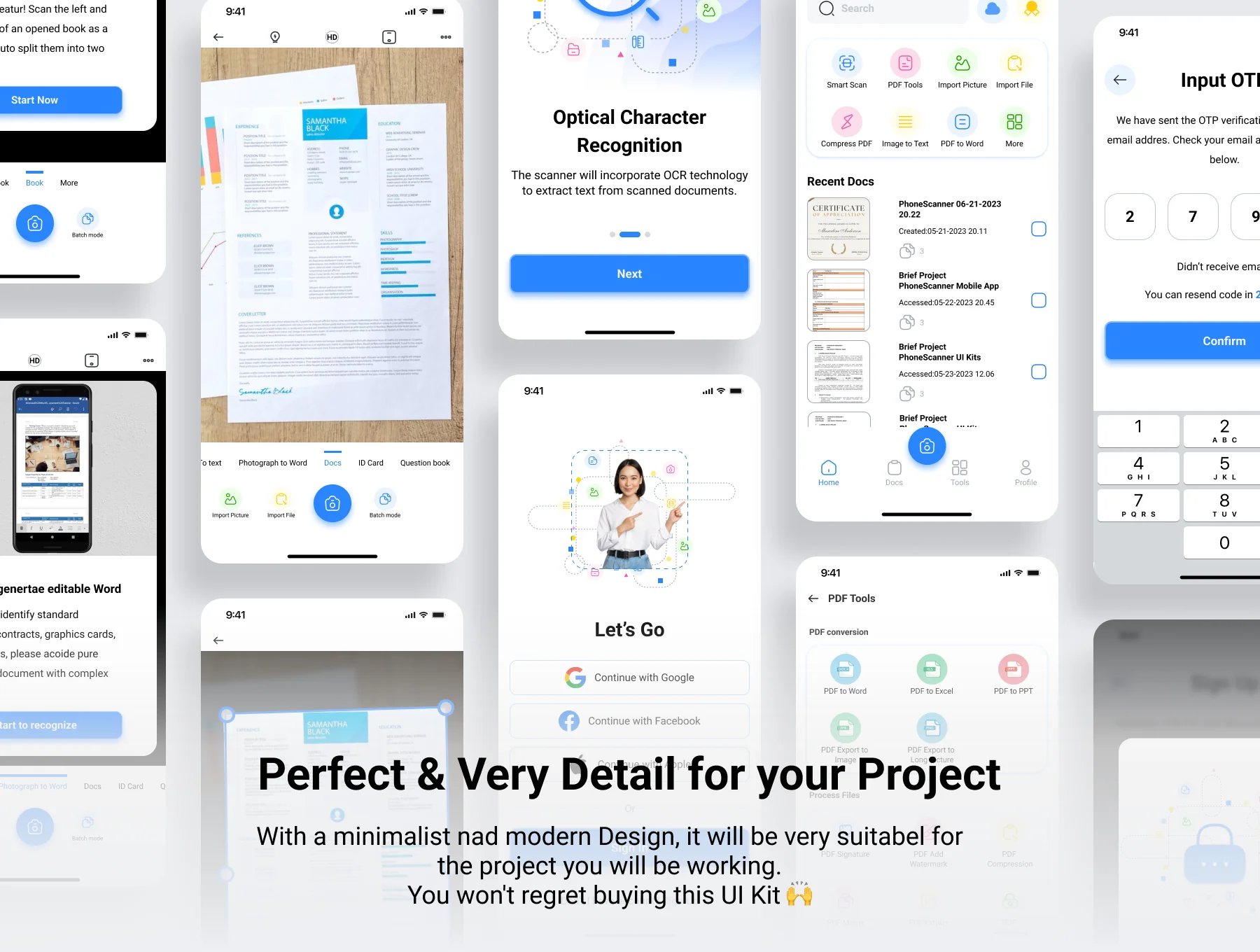 PhoneScanner - Mobile Scanner APP UI Kit for IOS & Android 5