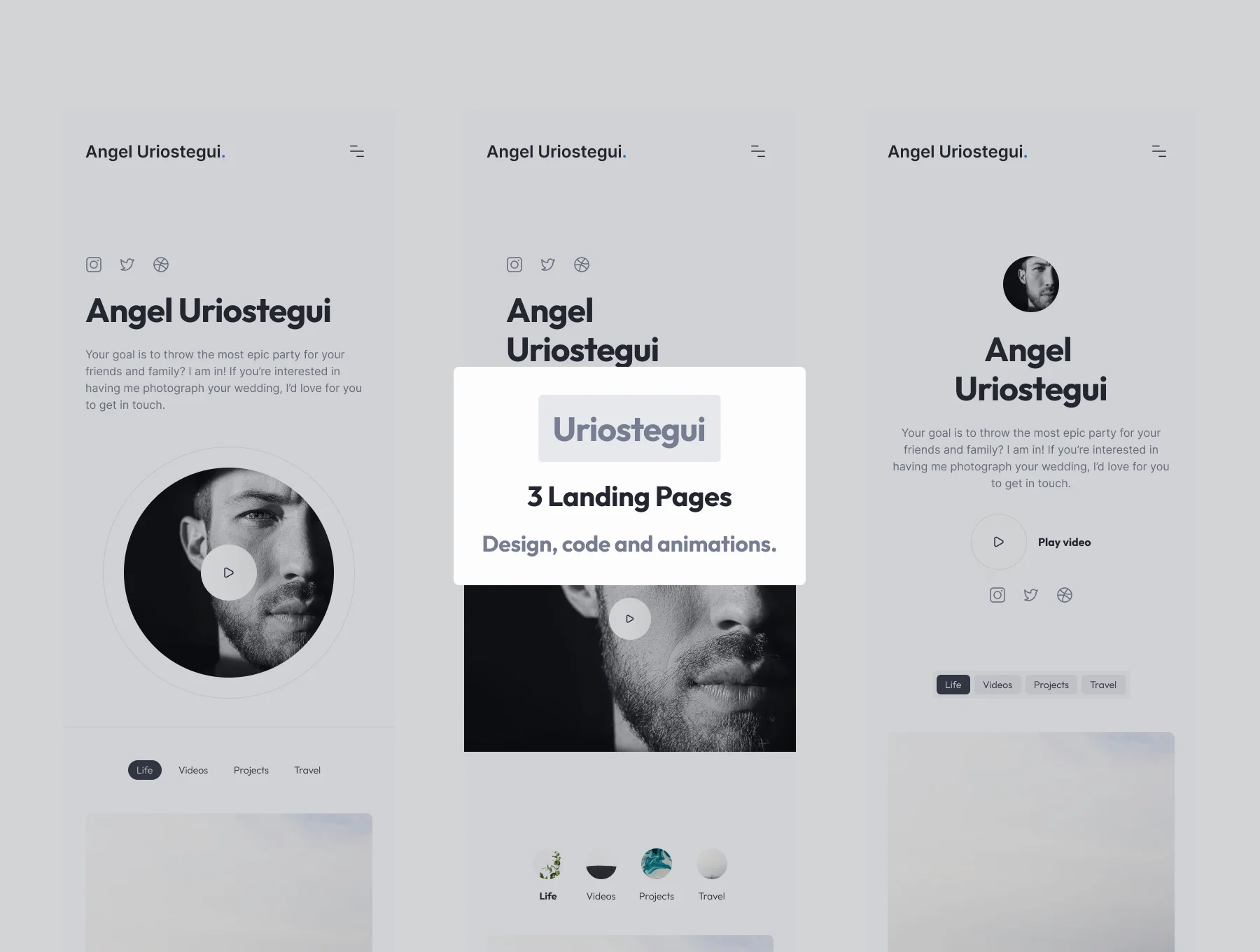 Uriostegui Photographers Portfolio Template 2