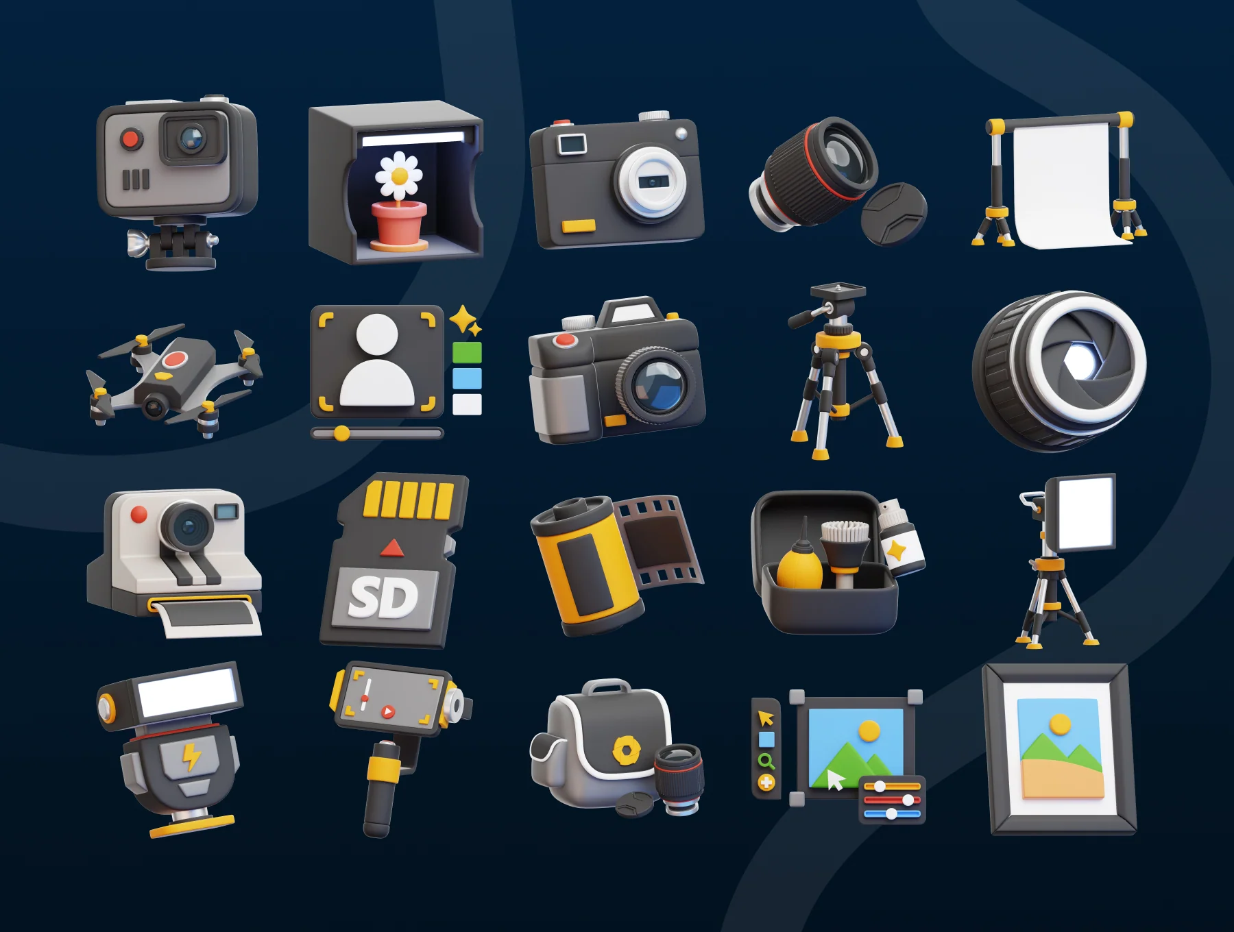 Photography 3D Icon Set 5