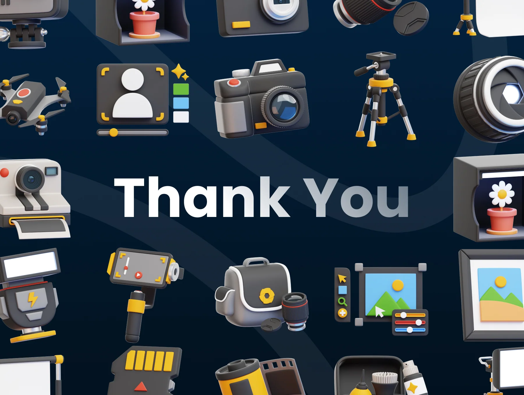 Photography 3D Icon Set 6