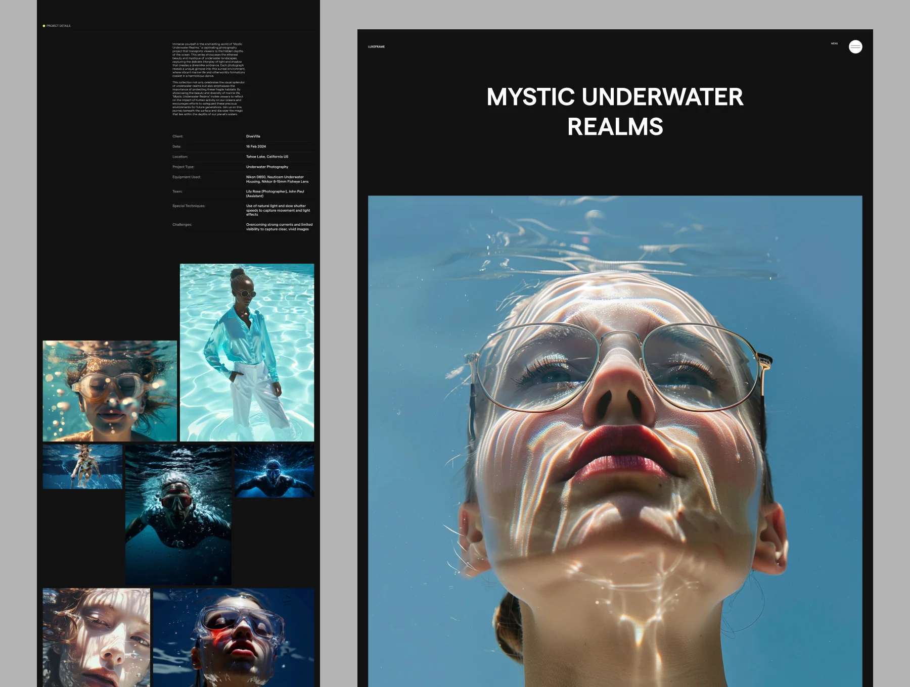 Photography Showcase Coded Website Template 2