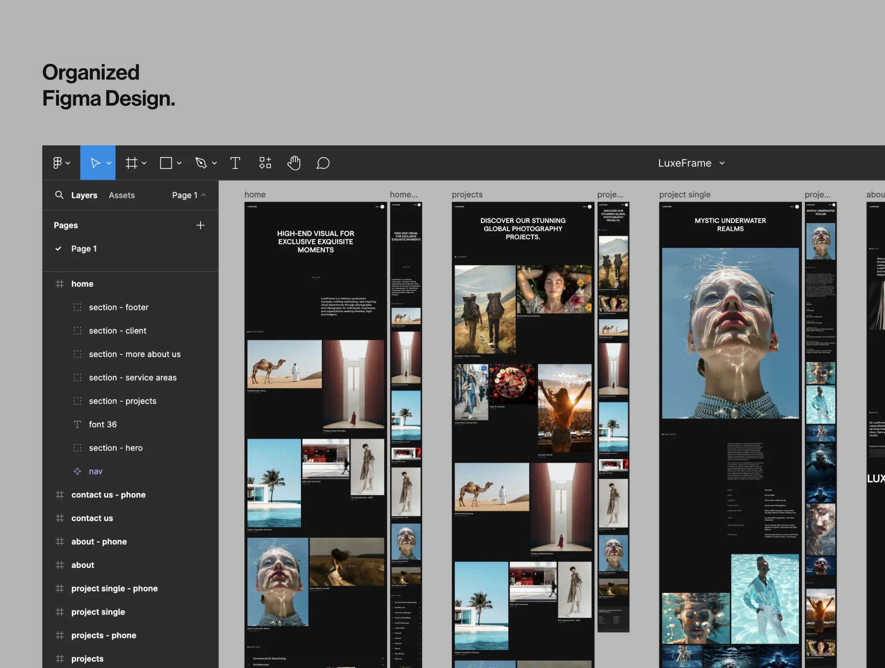 Photography Showcase Coded Website Template 3
