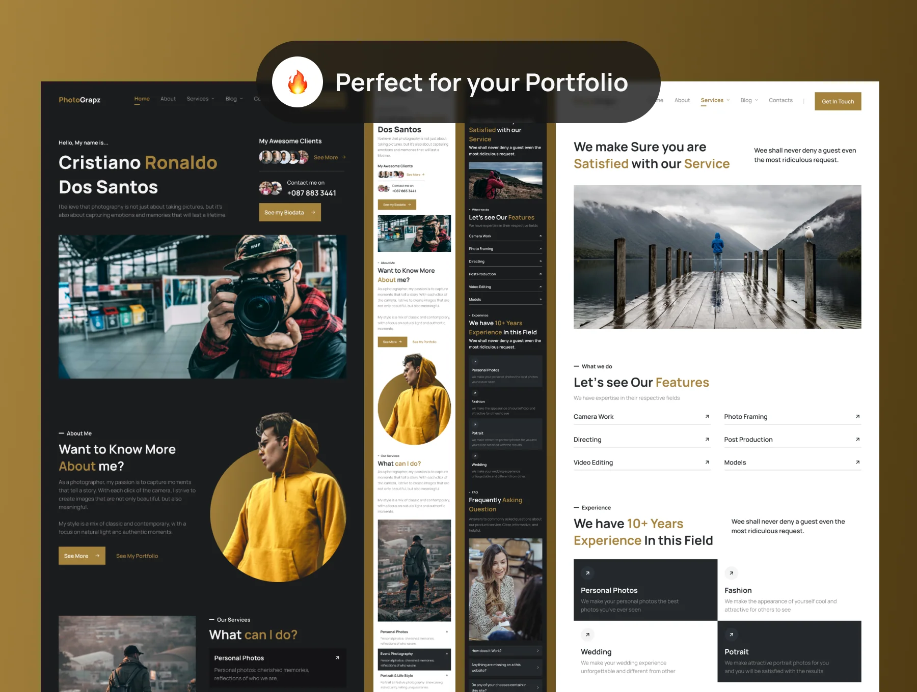 PhotoGrapz - Personal Website Template 3