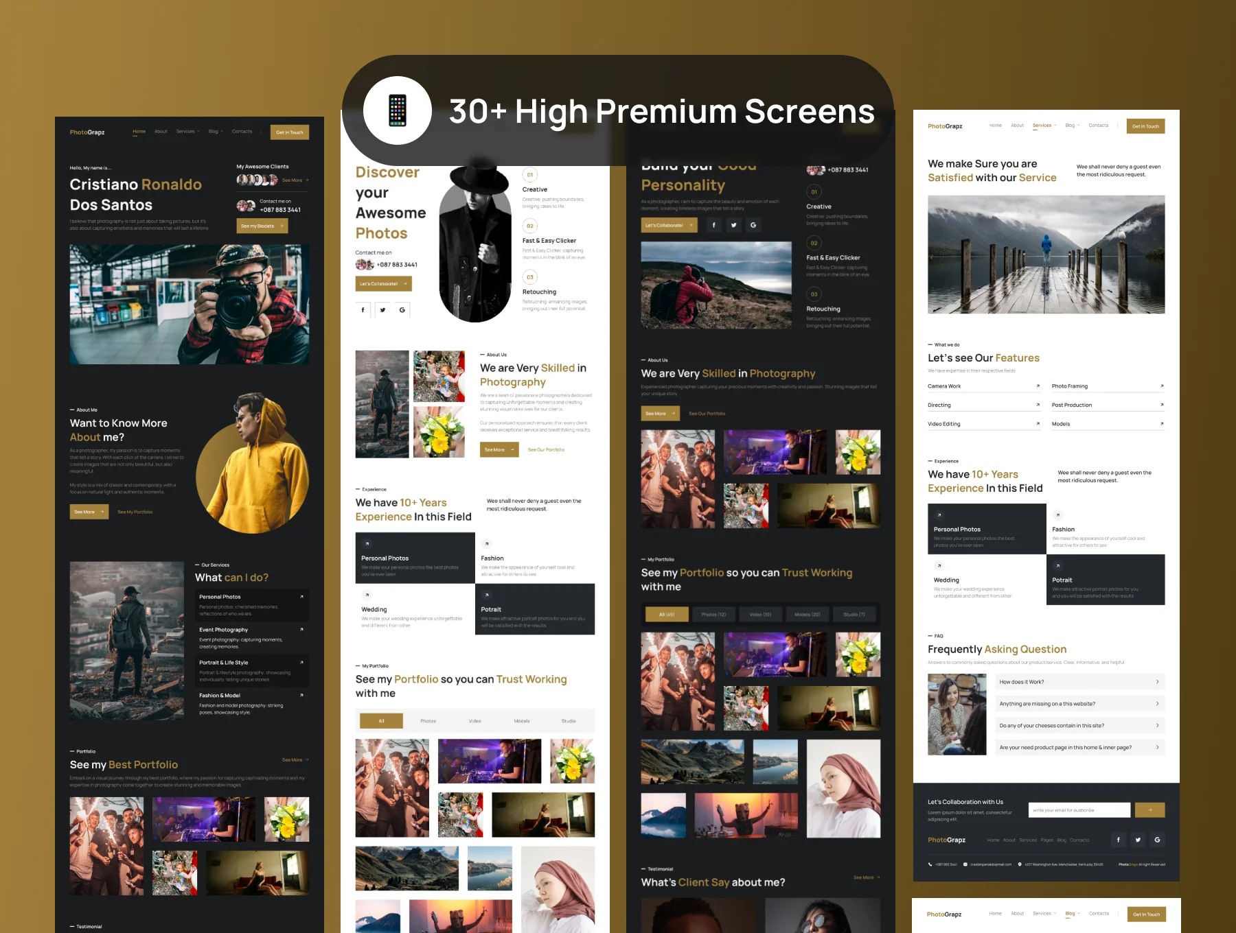 PhotoGrapz - Personal Website Template 4