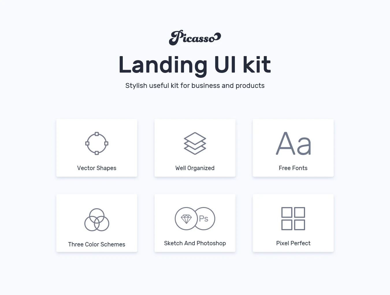 Picasso Landing UI Kit