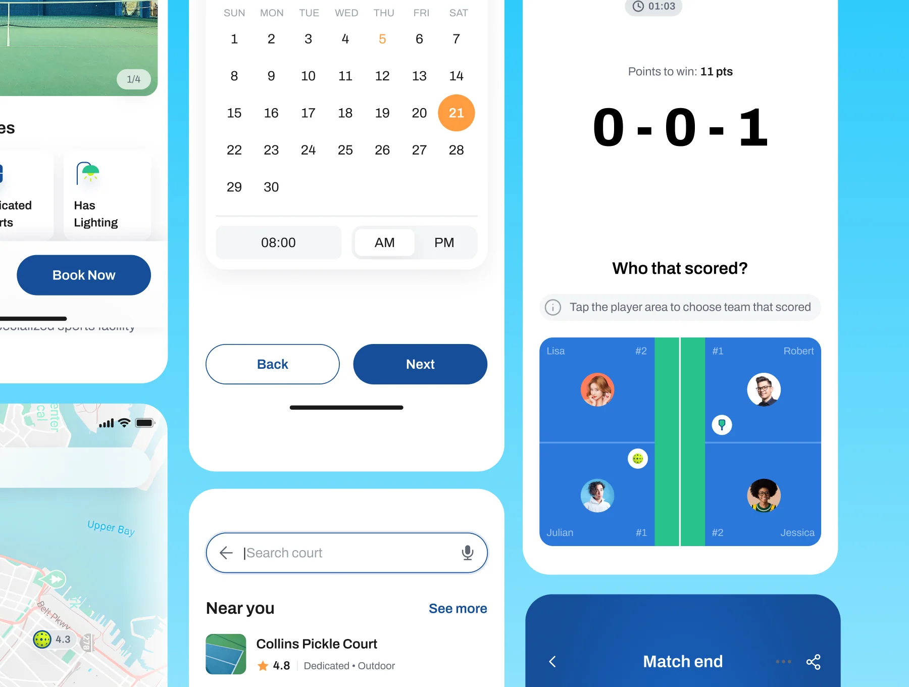 Picklepay - Pickleball Mobile App UI Kit Template 6