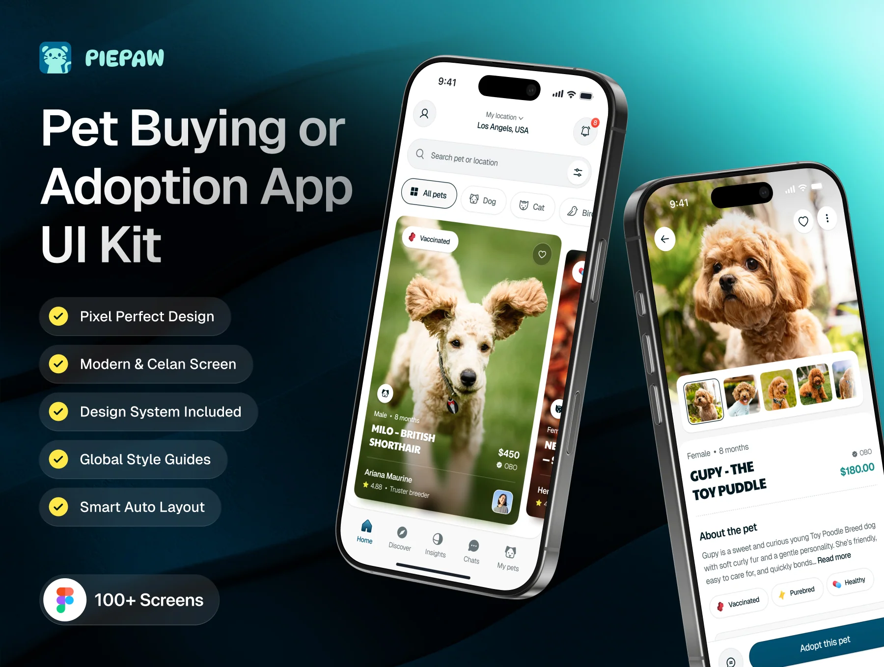 Piepaw - Pet Buying or Adoption App UI Kit