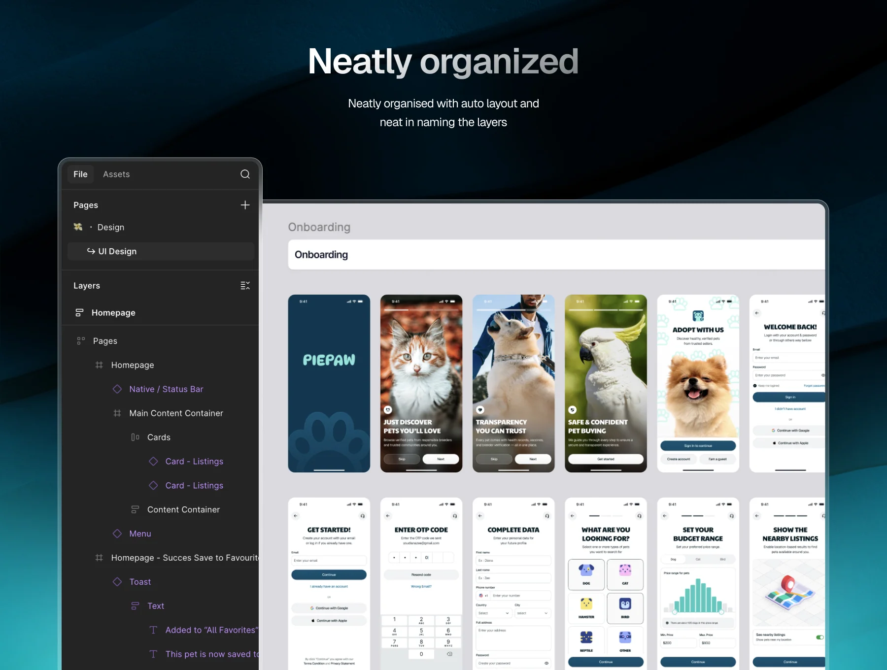 Piepaw - Pet Buying or Adoption App UI Kit 3