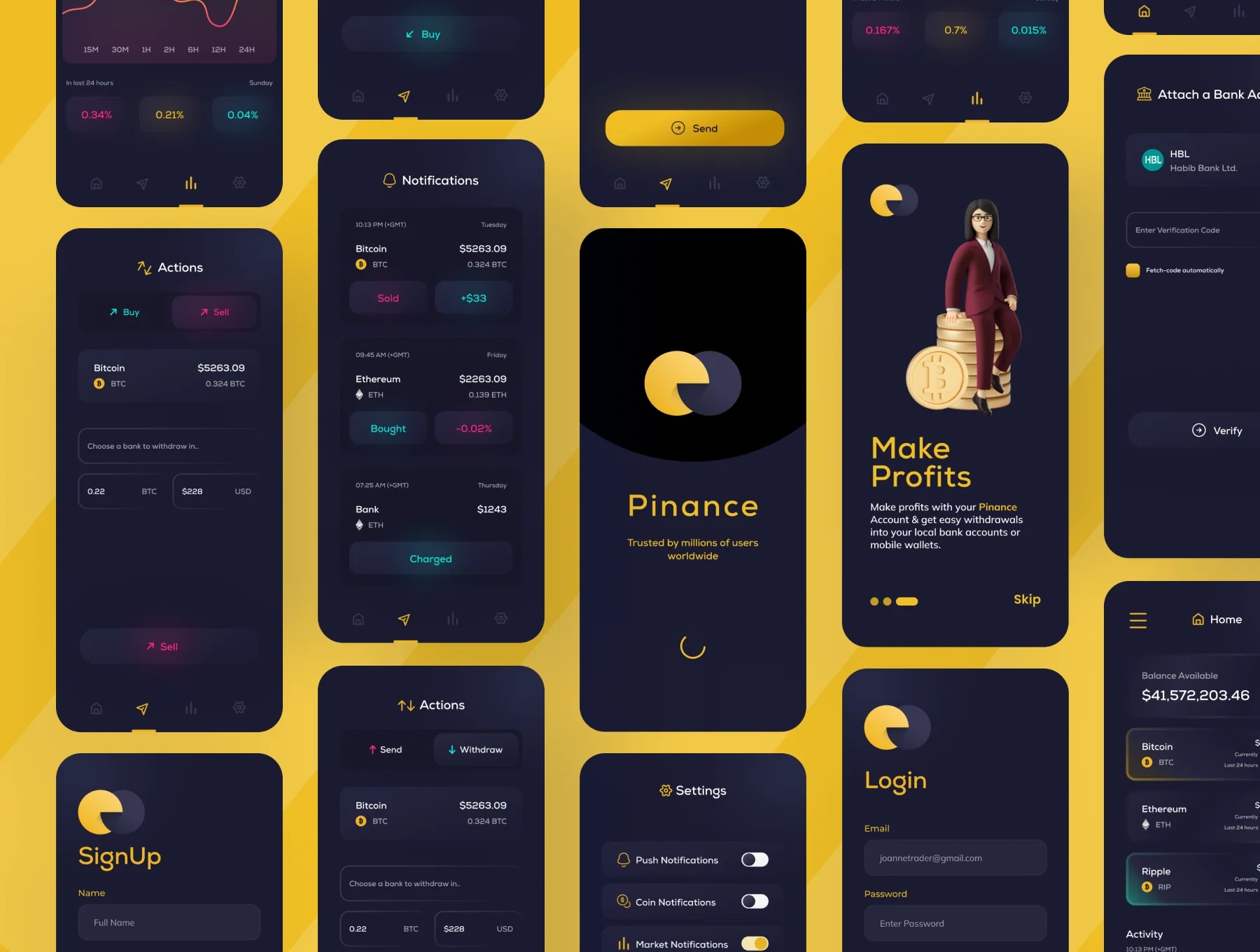 Pinance - A Premium Crypto Currency Trading Mobile App 4