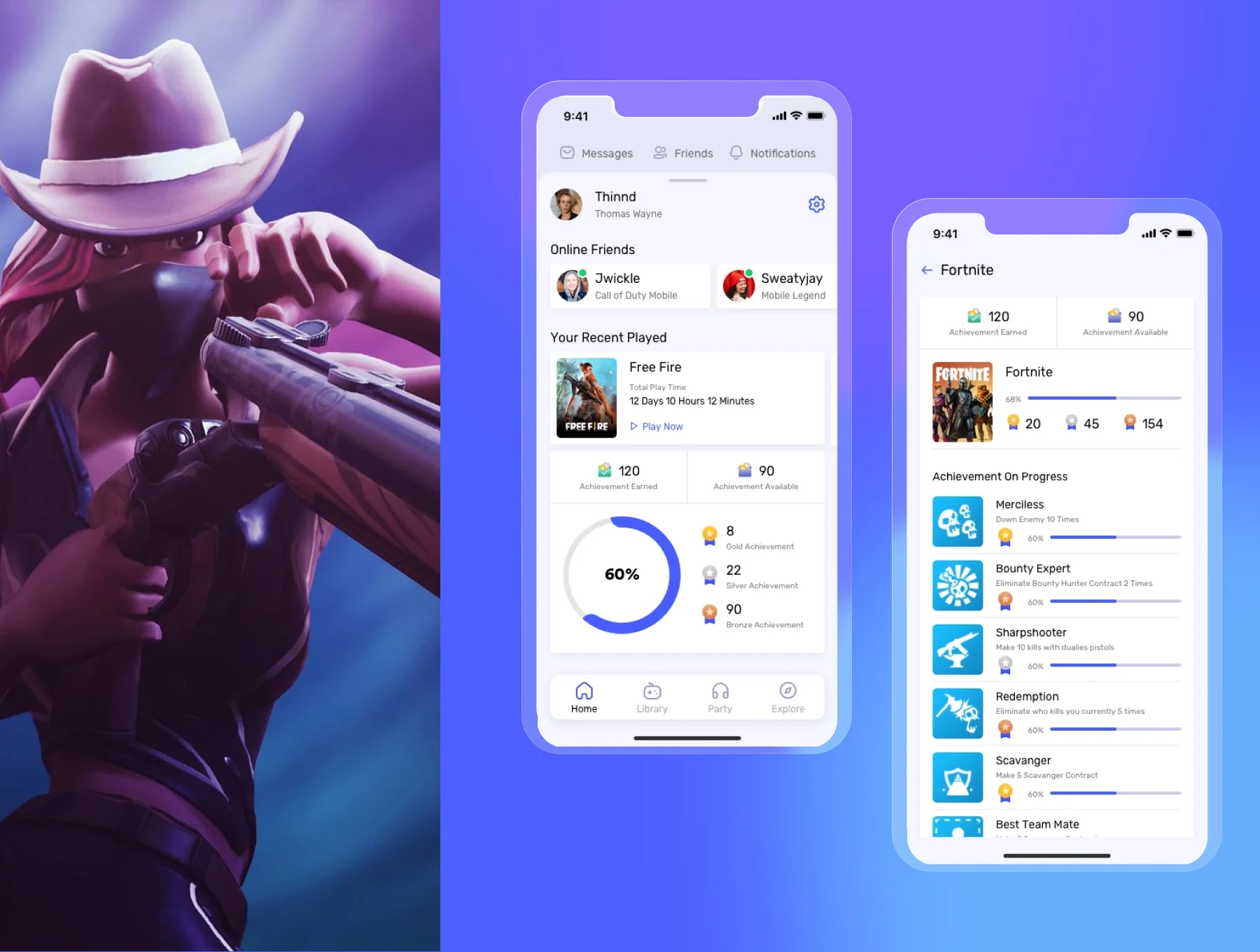 PING - Games Chat and Portal App UI Kit