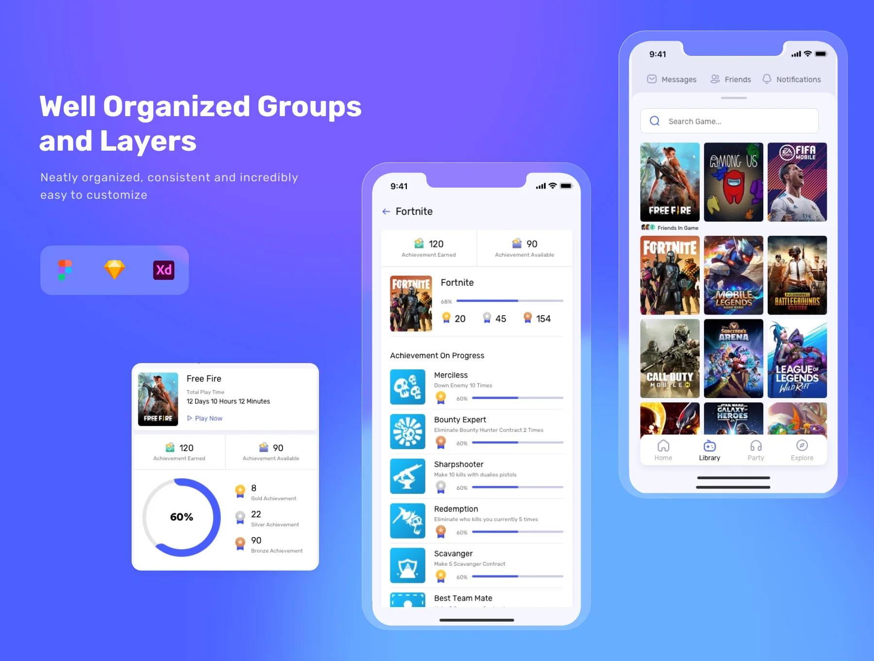 PING - Games Chat and Portal App UI Kit 6