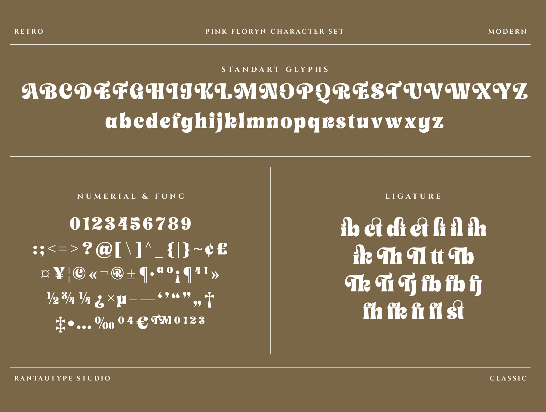 Pink Floryn Bold Retro Serif Font 7