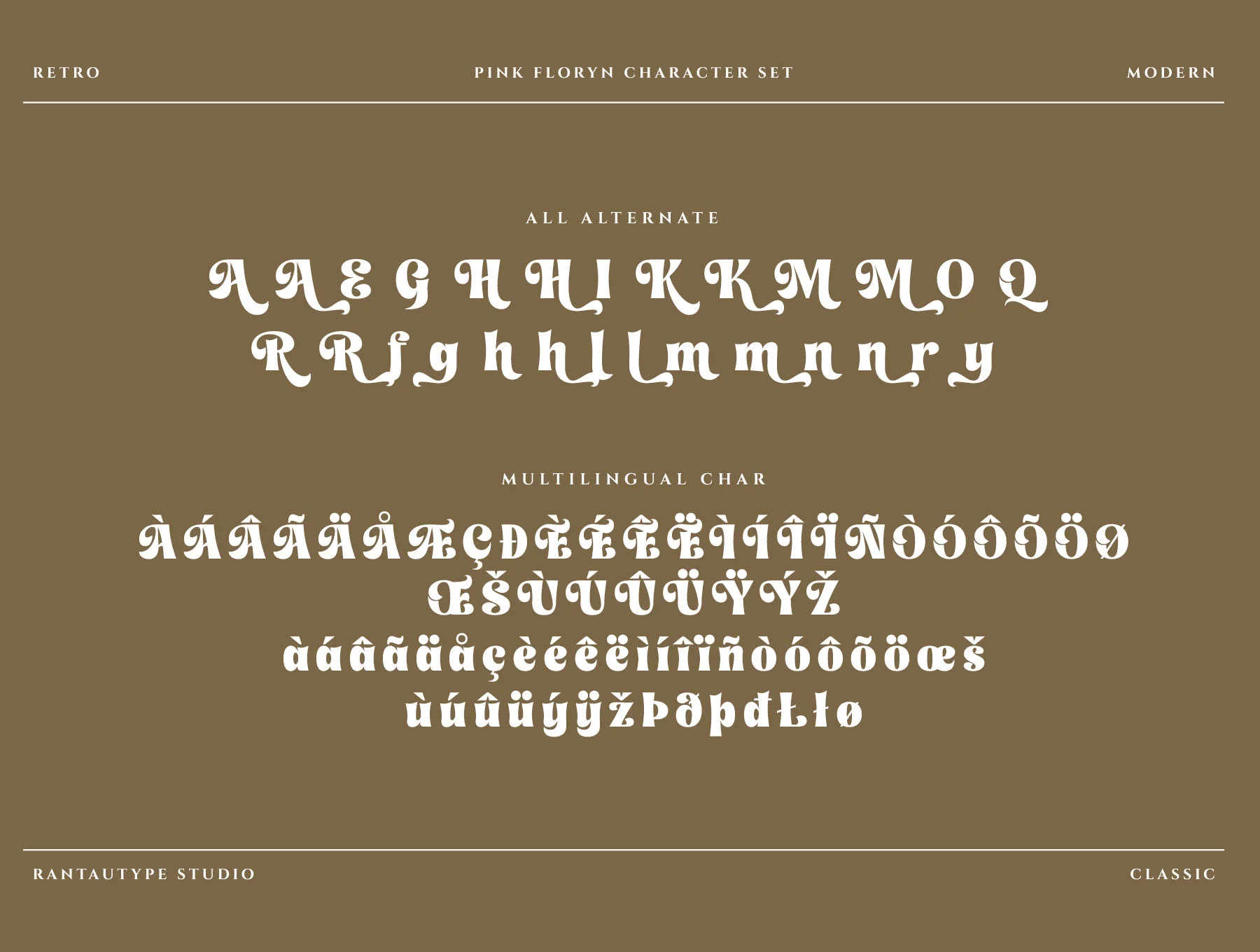 Pink Floryn Bold Retro Serif Font 8