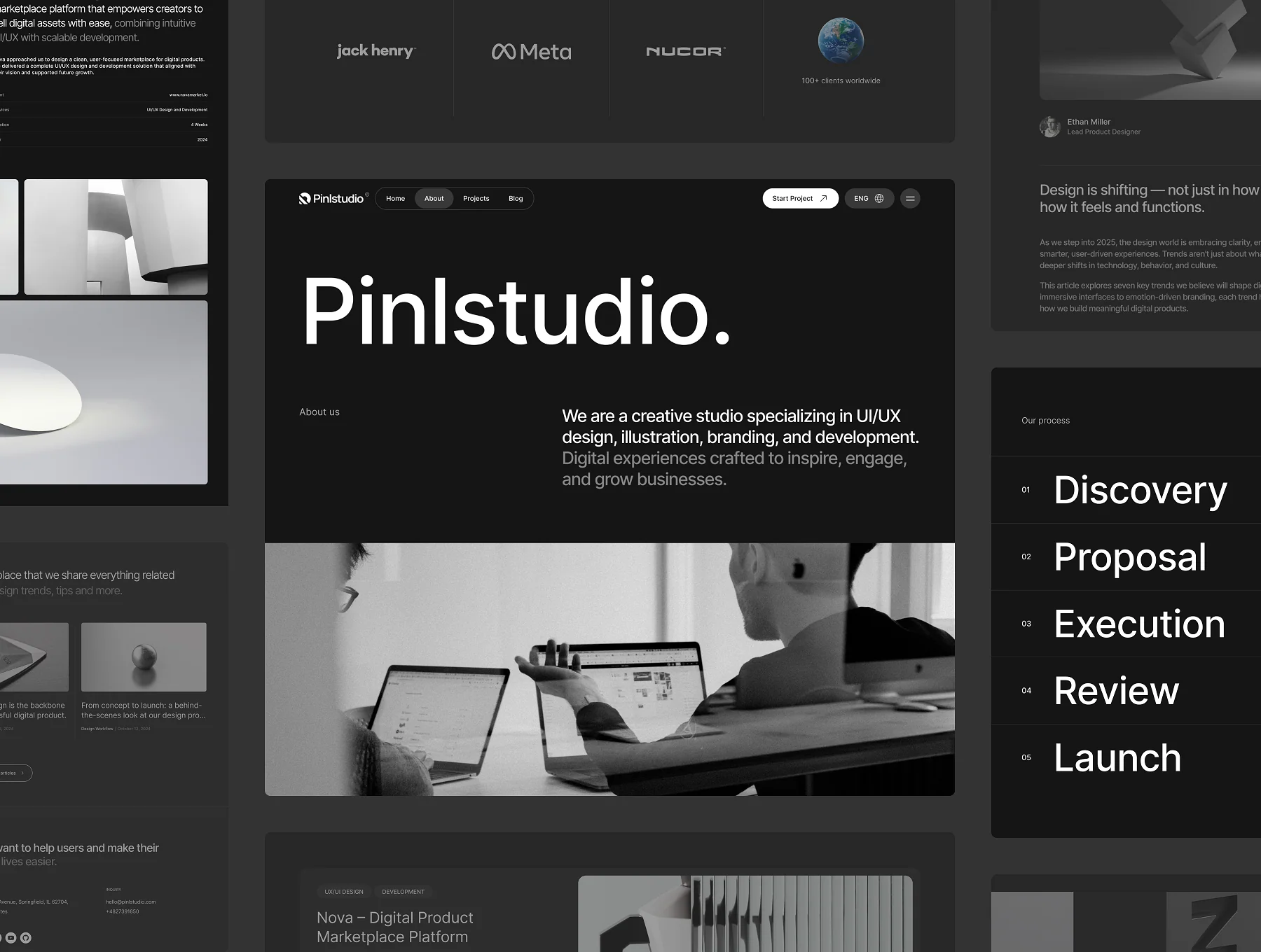 Pinlstudio - Modern Portfolio UI Kit 2