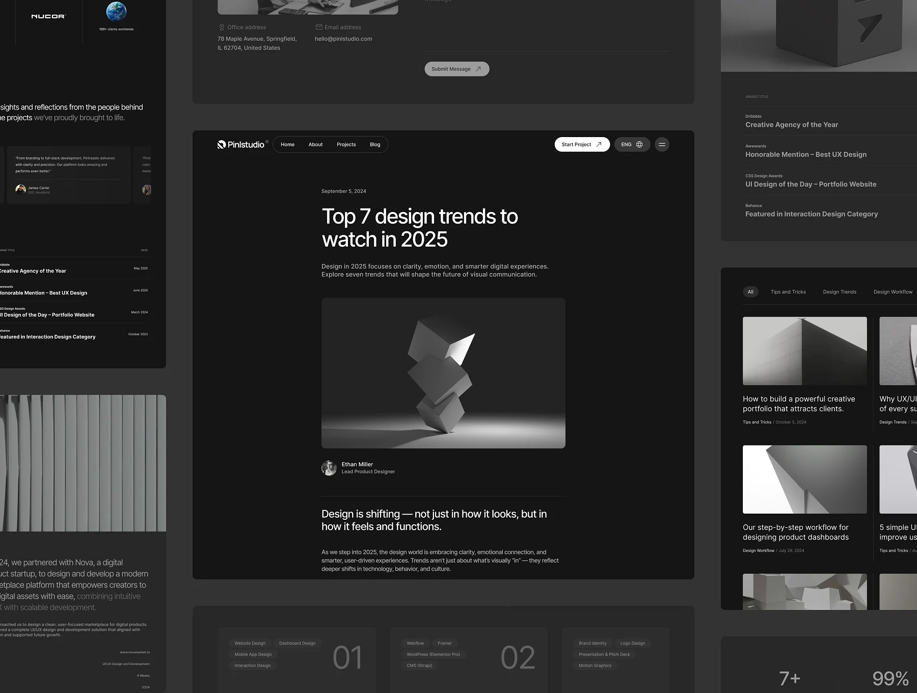Pinlstudio - Modern Portfolio UI Kit 3