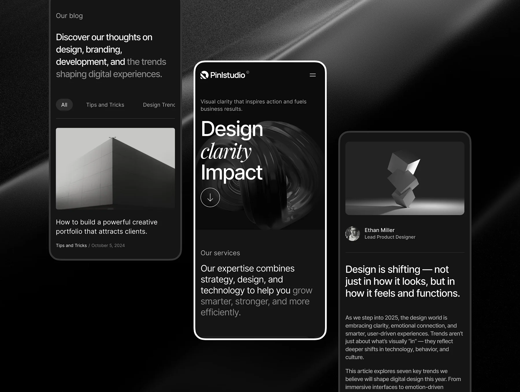 Pinlstudio - Modern Portfolio UI Kit 4