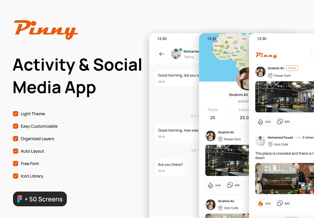 Pinny - Activity / Social Media App