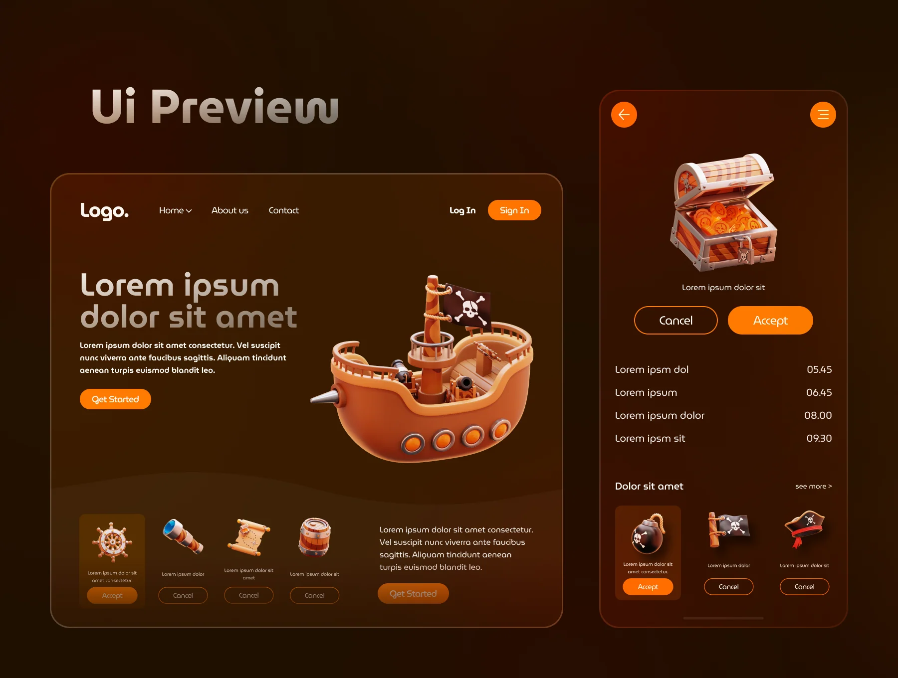 Pirates 3D Icon Set 5
