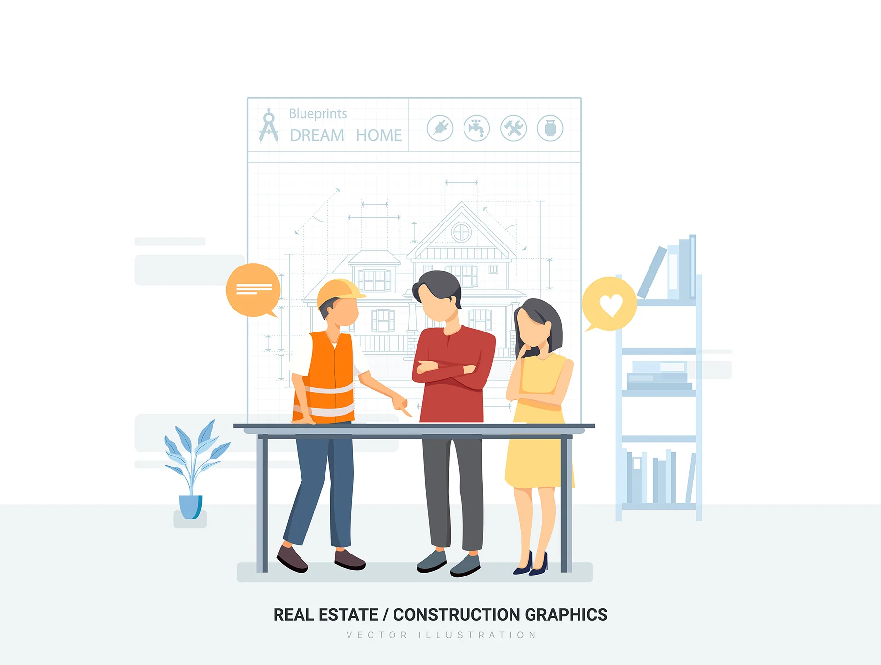 Pisces - Real Estate & Construction Vector Scenes 8