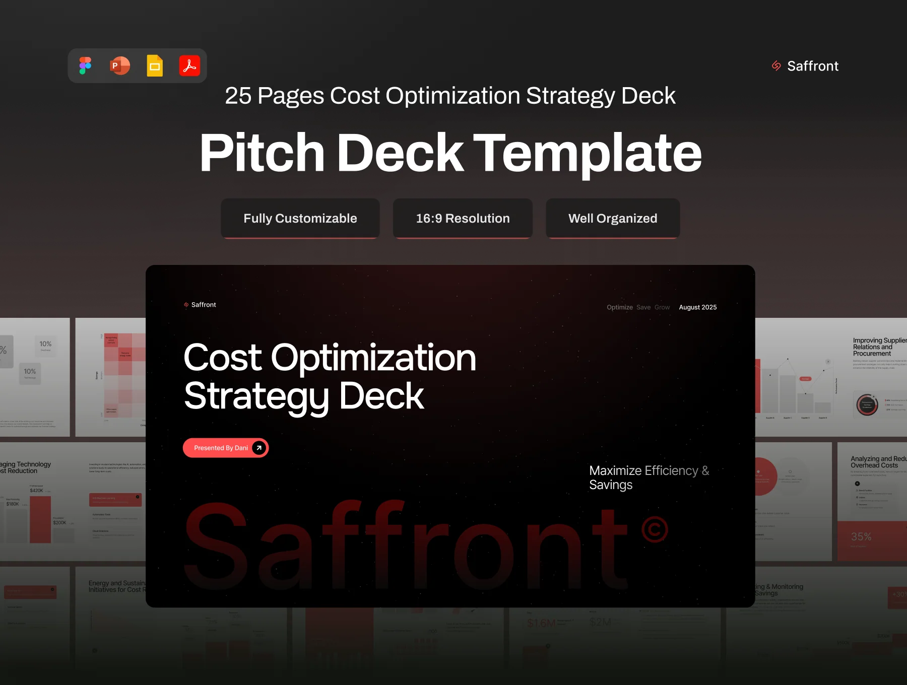 Pitch Deck Cost Optimization Strategy - Saffront