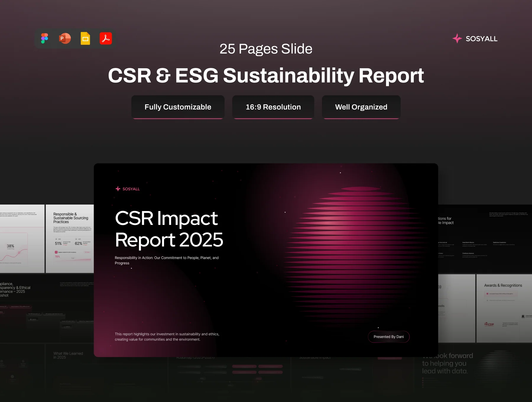 Pitch Deck CSR & ESG Sustainability Report - Sosyall