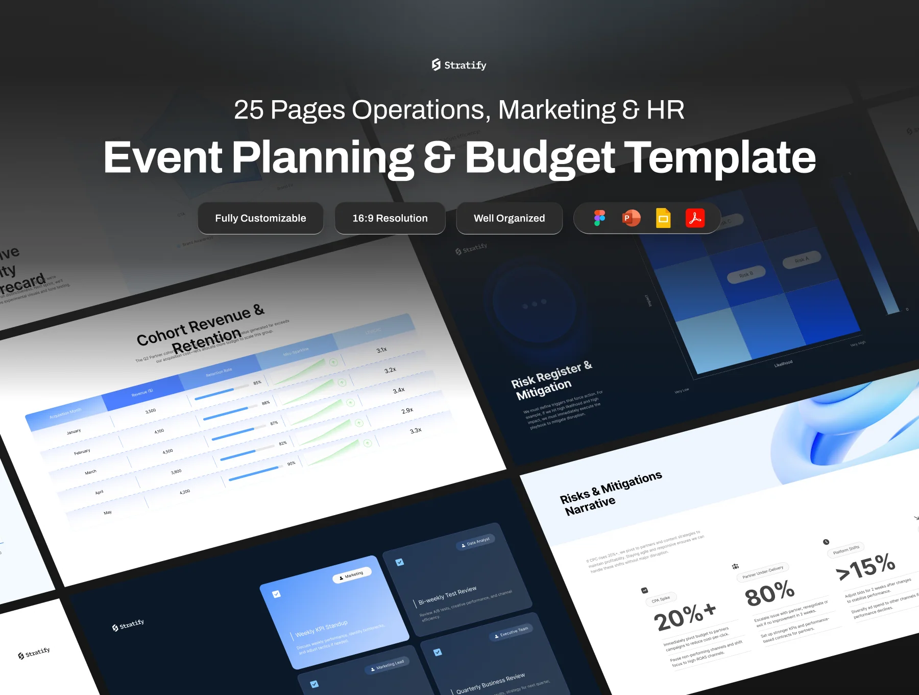 Pitch Deck Event Planning & Budget Template - Stratify