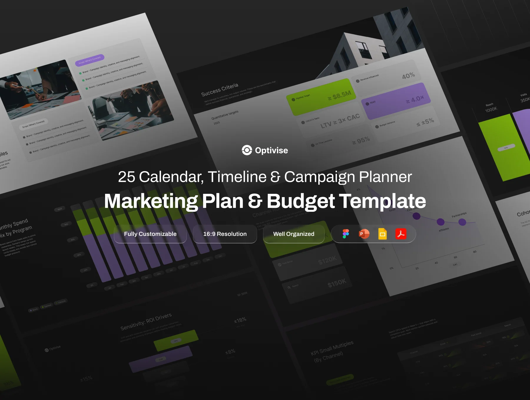 Pitch Deck Marketing Plan & Budget Template - Optivise