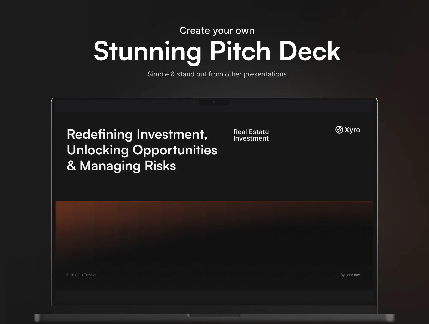Pitch Deck Professional Redefining Investment and Risk Management - Xyro 6